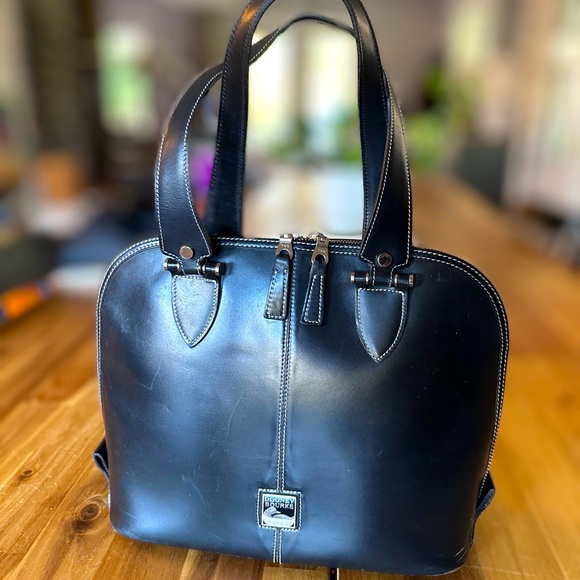 Dooney & Bourke Handbags - Vintage Dooney & Bourke Black Leather Satchel